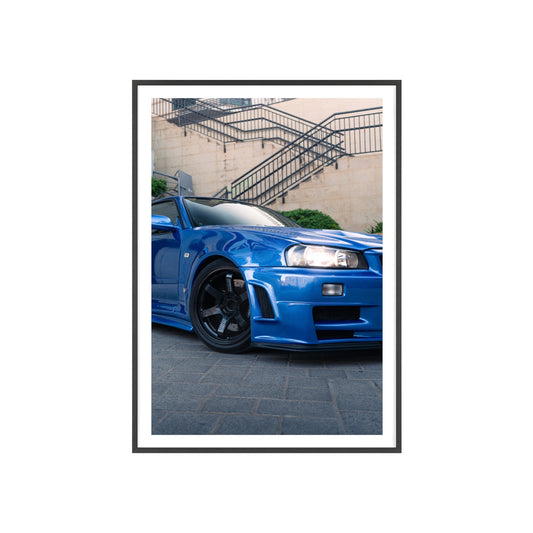 Poster Nissan GTR R34 Enmarcado